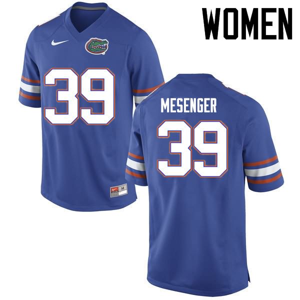 Women's NCAA Florida Gators Jacob Mesenger #39 Stitched Authentic Nike Blue College Football Jersey NKM3265YP